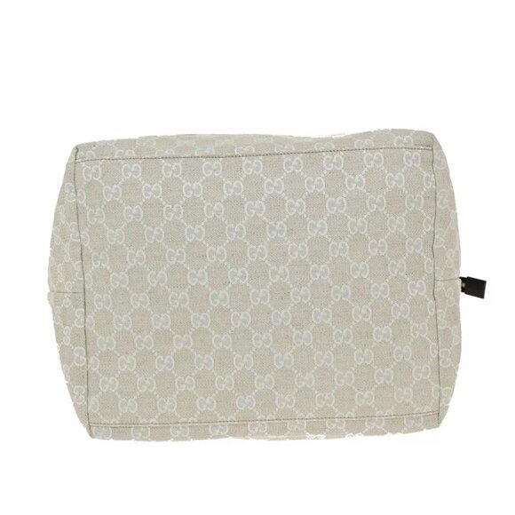 GUCCI Logo GG Pattern Museo Hand Tote Bag Canvas Leather Beige Italy 65EE039 - Picture 15 of 16